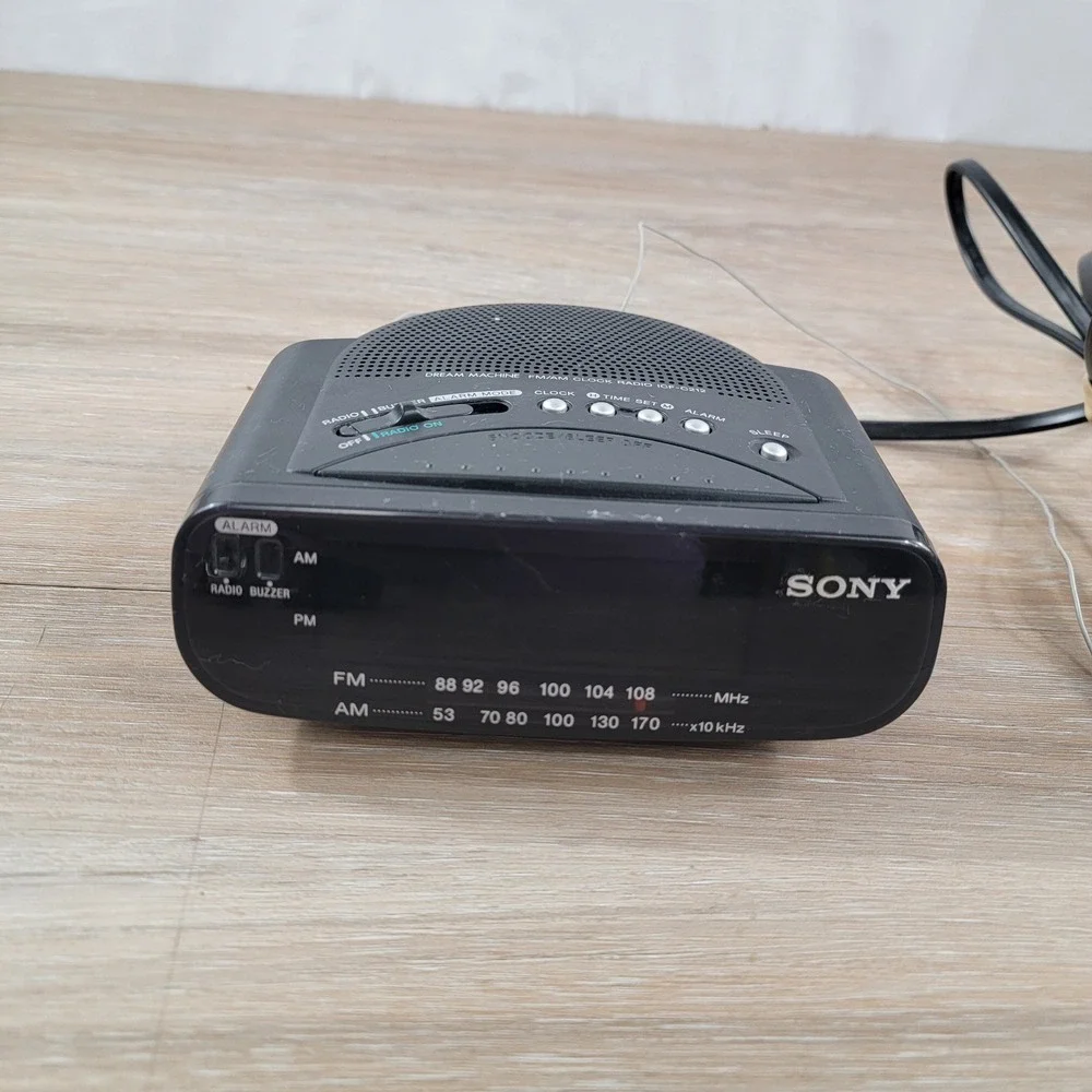 Sony Dream Machine FM AM Clock Radio ICF-C212 Power Back Up Black
